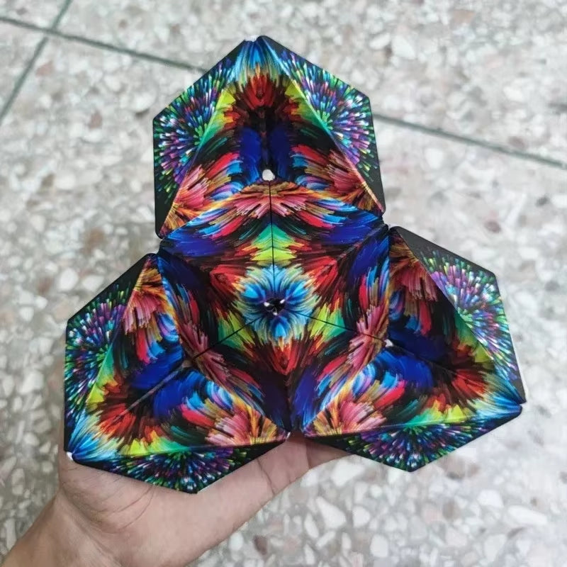 NEW Shasibo Cube Geometric Changeable Magnetic Magic Cube anti Stress 3D Flip Puzzle Cube Kids Stress Reliever Fidget Toy Cube