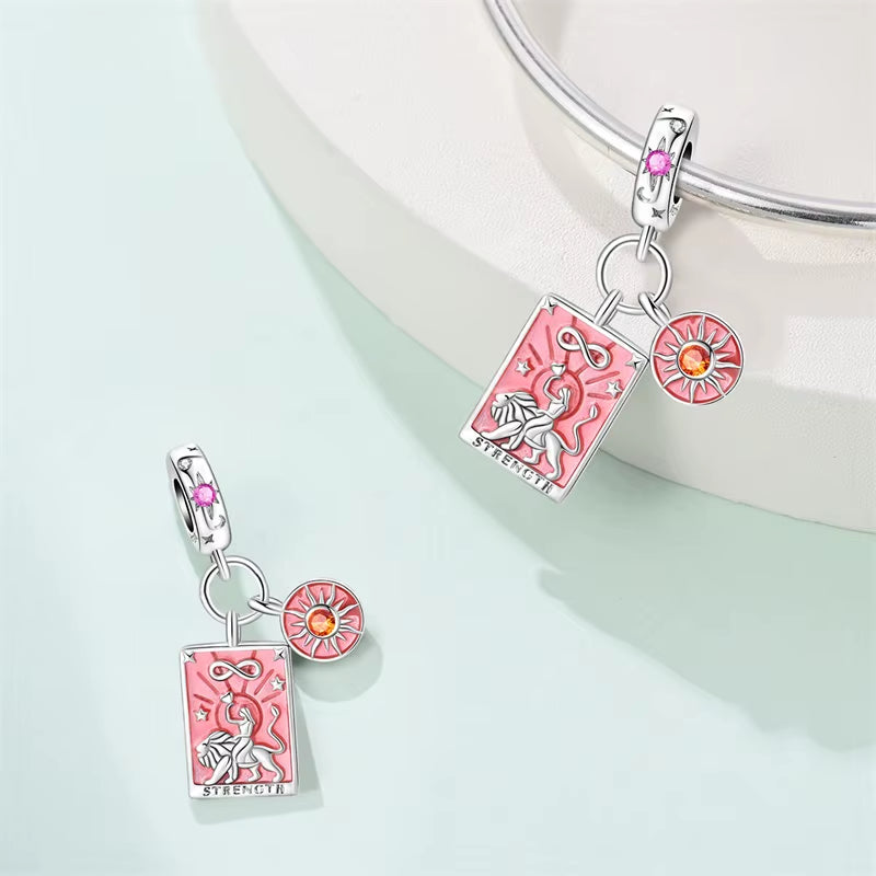 Lovers Charms 925 Silver Star Moon Sun Magic Tarot Cards Pendants Fit  925 Original Bracelets DIY Birthday Jewelry Gifts