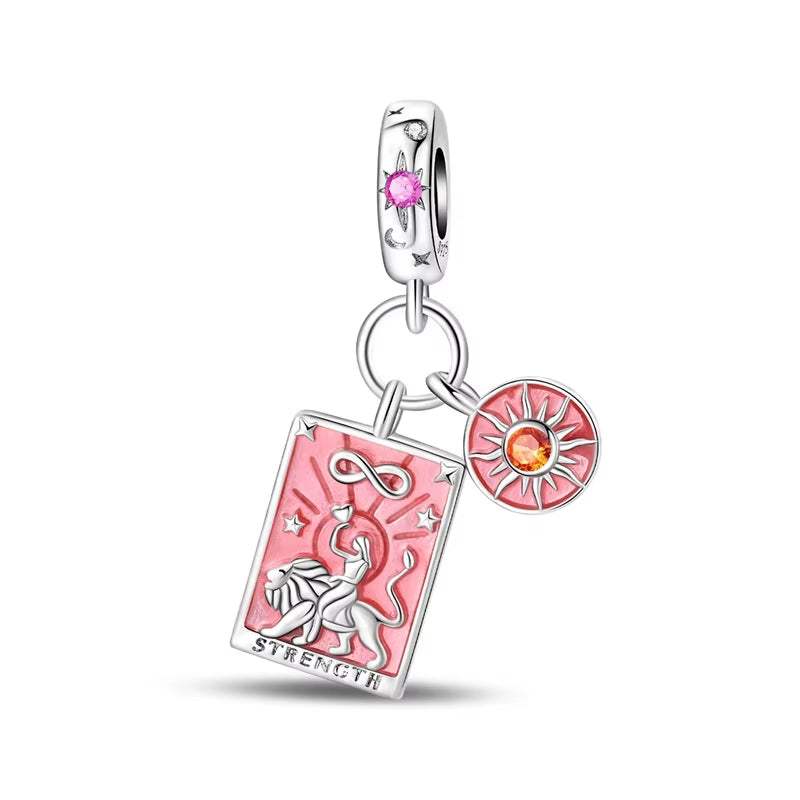 Lovers Charms 925 Silver Star Moon Sun Magic Tarot Cards Pendants Fit  925 Original Bracelets DIY Birthday Jewelry Gifts