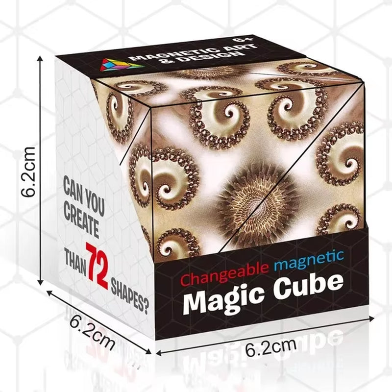 NEW Shasibo Cube Geometric Changeable Magnetic Magic Cube anti Stress 3D Flip Puzzle Cube Kids Stress Reliever Fidget Toy Cube