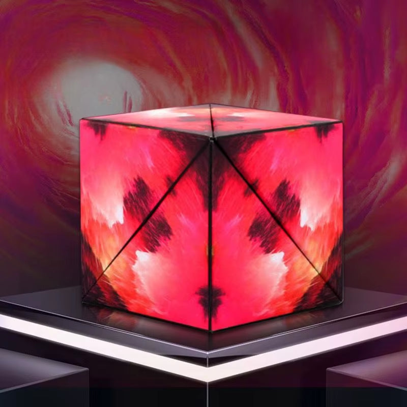 NEW Shasibo Cube Geometric Changeable Magnetic Magic Cube anti Stress 3D Flip Puzzle Cube Kids Stress Reliever Fidget Toy Cube