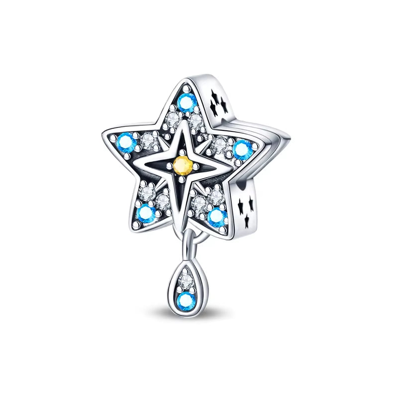 Lovers Charms 925 Silver Star Moon Sun Magic Tarot Cards Pendants Fit  925 Original Bracelets DIY Birthday Jewelry Gifts