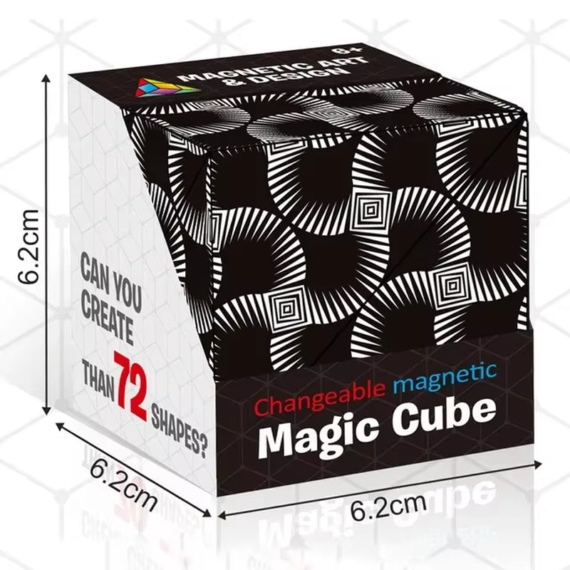 NEW Shasibo Cube Geometric Changeable Magnetic Magic Cube anti Stress 3D Flip Puzzle Cube Kids Stress Reliever Fidget Toy Cube