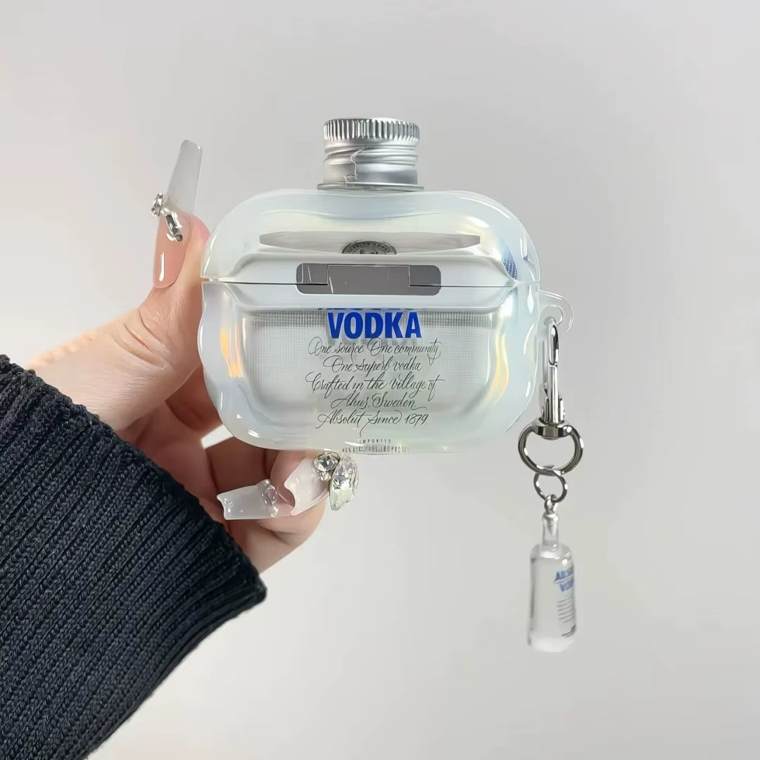 3D Simulation Vodka Wireless Bluetooth Headphones Protection Case for Apple Airpods 4 3 Pro2 Pro3 2025 Shockproof Earphone Cover