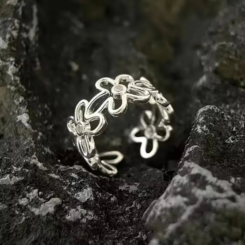 HakuJoy - Anillos de plata Vintage