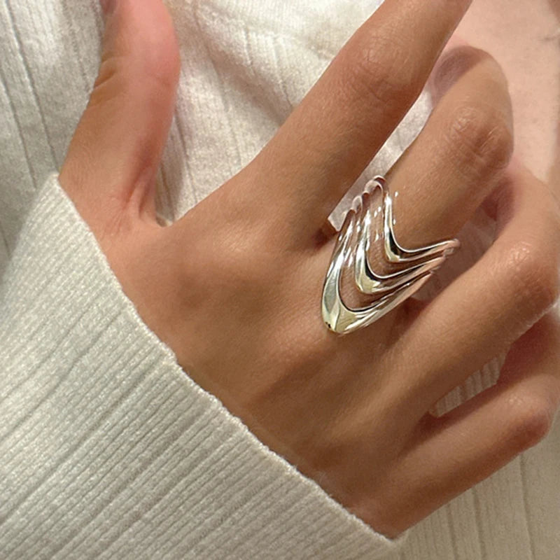 HakuJoy - Anillos de plata Vintage