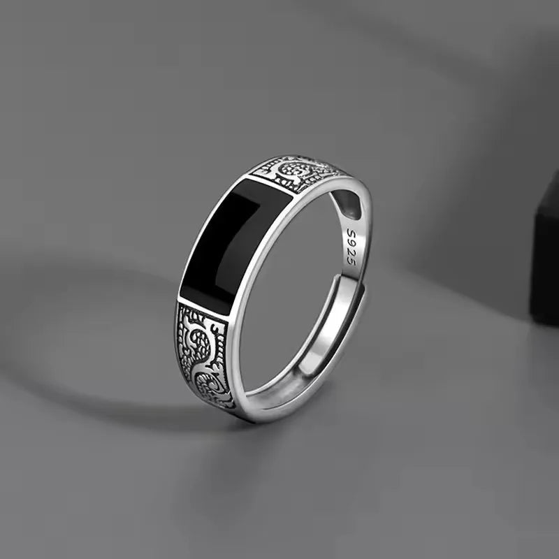 HakuJoy - Anillos de plata Vintage
