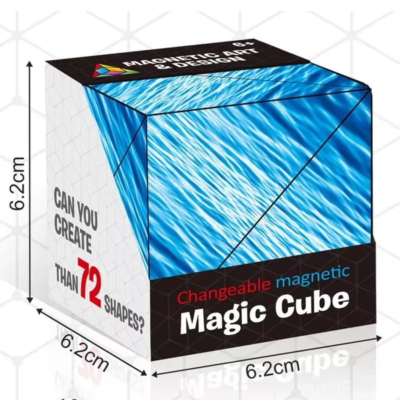 NEW Shasibo Cube Geometric Changeable Magnetic Magic Cube anti Stress 3D Flip Puzzle Cube Kids Stress Reliever Fidget Toy Cube