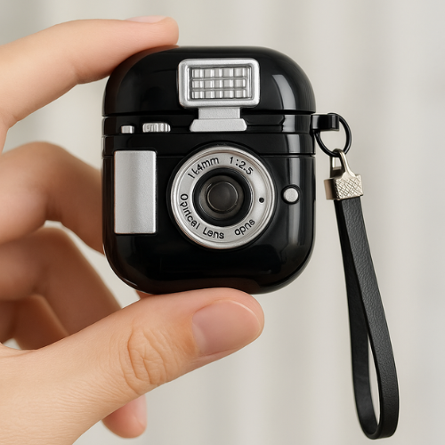 Funda Cámara Retro con Luz Flash para AirPods Pro / 1 / 2 / 3
