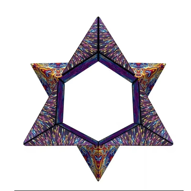 NEW Shasibo Cube Geometric Changeable Magnetic Magic Cube anti Stress 3D Flip Puzzle Cube Kids Stress Reliever Fidget Toy Cube