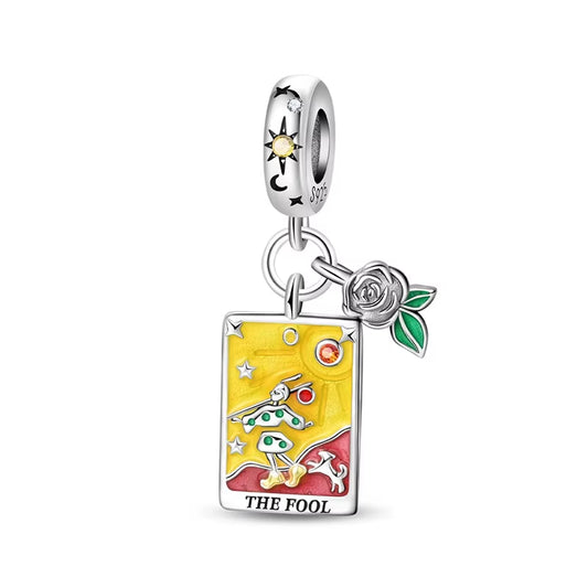 Lovers Charms 925 Silver Star Moon Sun Magic Tarot Cards Pendants Fit  925 Original Bracelets DIY Birthday Jewelry Gifts